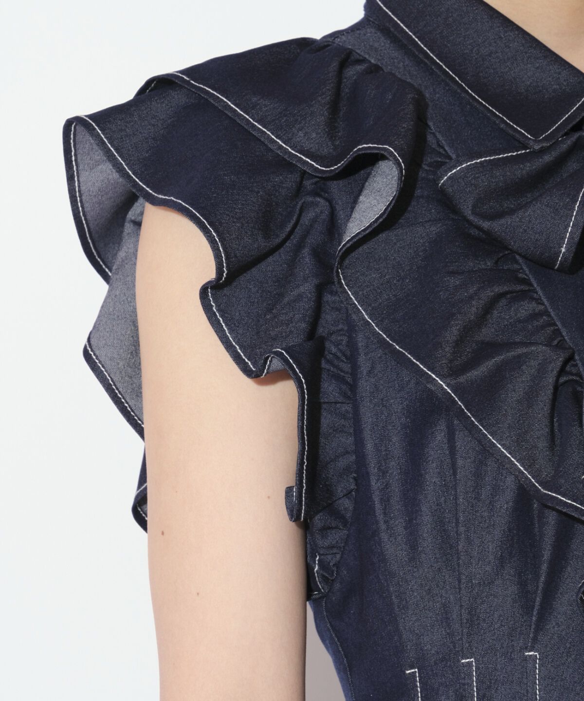 WILLSELECTION「リボンタイタックウエストシャツワンピース」|ワンピース|