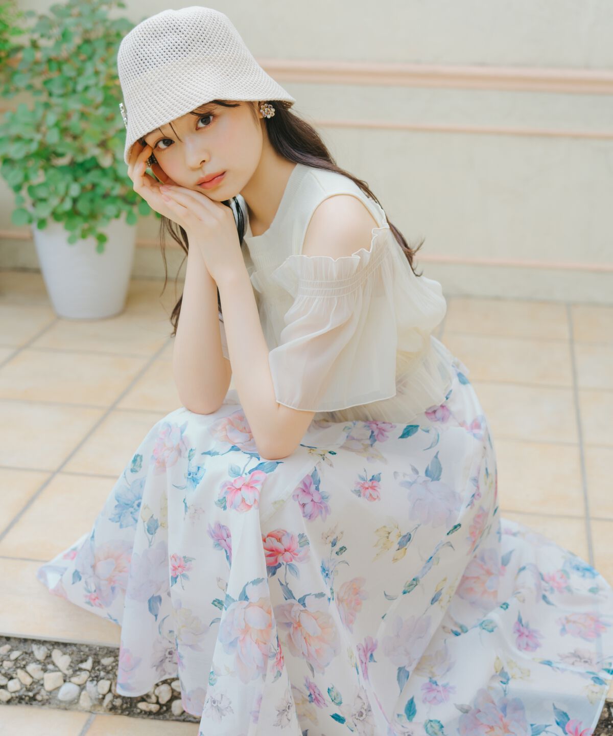 WILLSELECTION「レイヤード風オフショル半袖プルオーバー」|Tシャツ・カットソー|