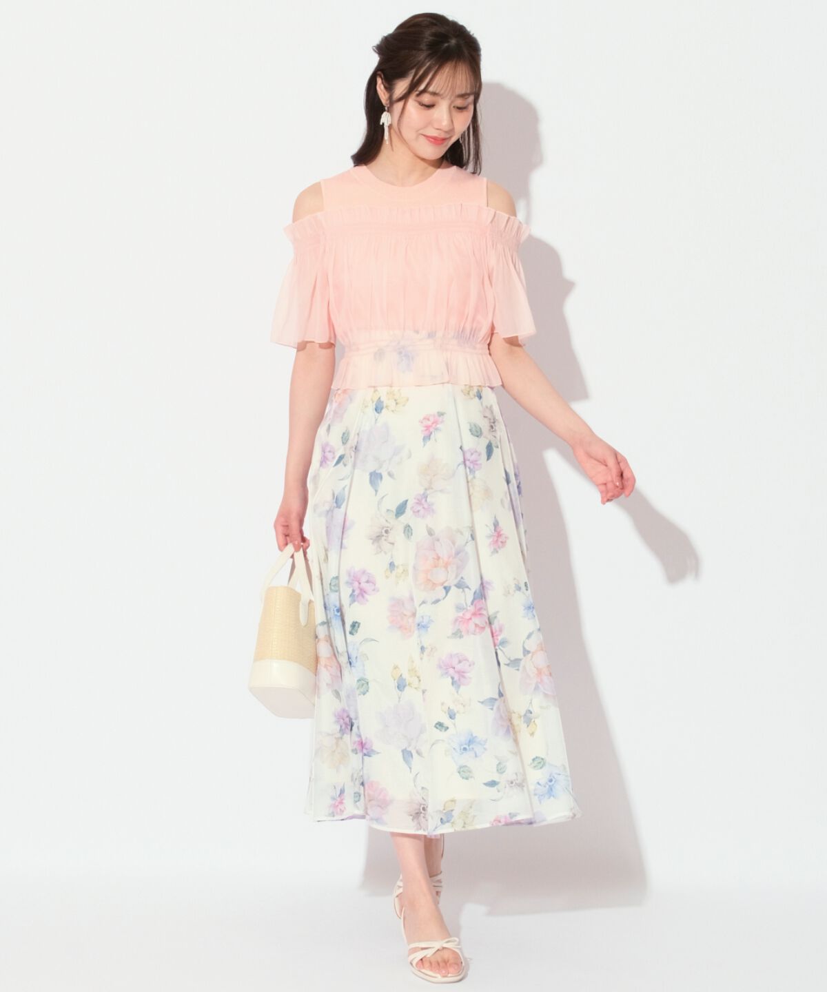 WILLSELECTION「レイヤード風オフショル半袖プルオーバー」|Tシャツ・カットソー|