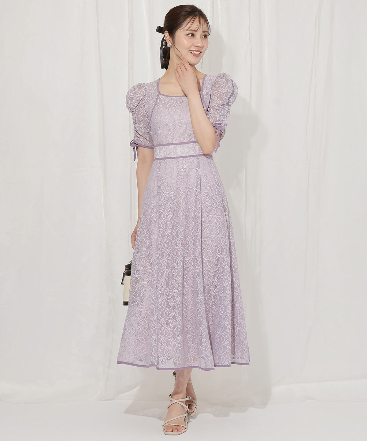 WILLSELECTION「配色レースワンピース」|ワンピース|ラベンダー