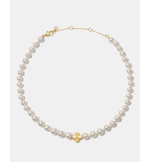 kate spade new york「スペード フラワー パール ショート ネックレス」|ネックレス|WHITE