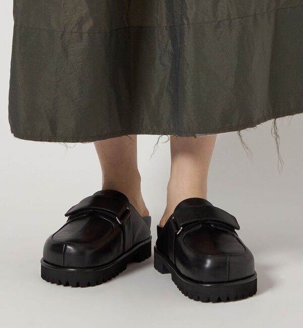 ODETTE E ODILE「ボリュームソールベルトサボ フラット30」|スリッポン|