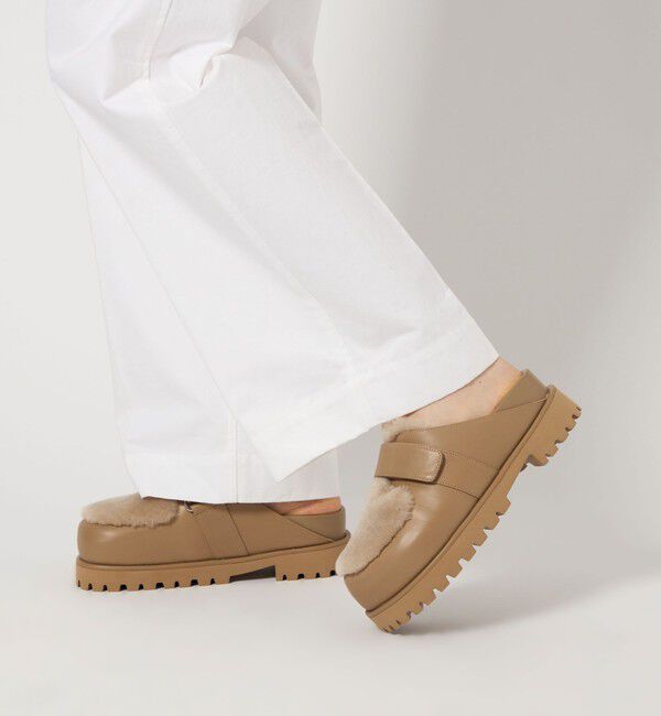 ODETTE E ODILE「ボリュームソールベルトサボ フラット30」|スリッポン|