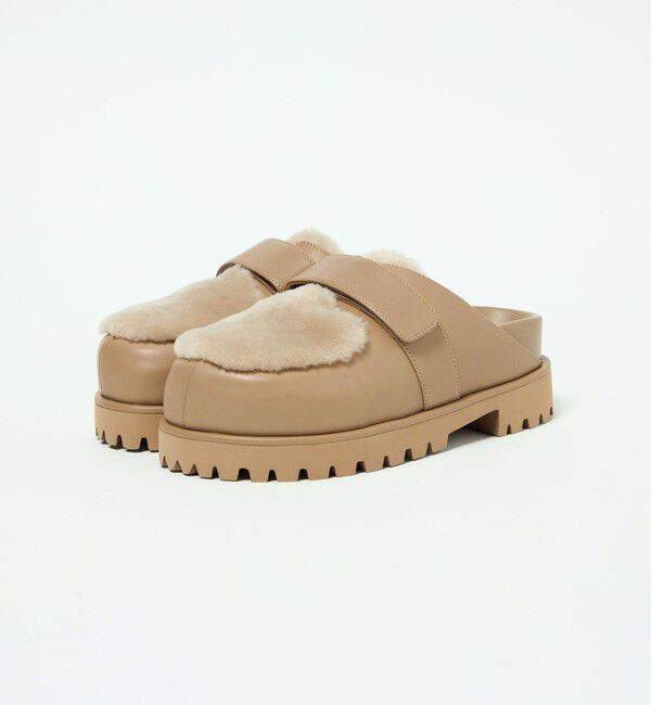 ODETTE E ODILE「ボリュームソールベルトサボ フラット30」|スリッポン|