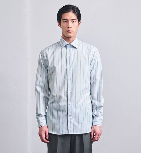 UNITED ARROWS「イージーケア AG マルチストライプ セミワイドカラーシャツ -抗菌防臭-」|シャツ・ブラウス|