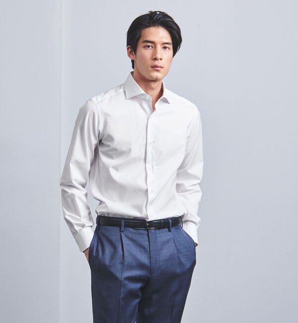 UNITED ARROWS「イージーケア AG ブロード ワイドカラーシャツ -抗菌防臭-」|シャツ・ブラウス|