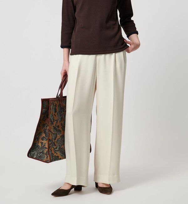 UNITED ARROWS「2タック ワイドパンツ WHITE ‐ウォッシャブル‐」|その他|