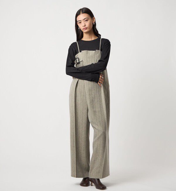 EMMEL REFINES「＜EMMEL REFINES＞EM ラップライク キャミサロペット」|オールインワン|