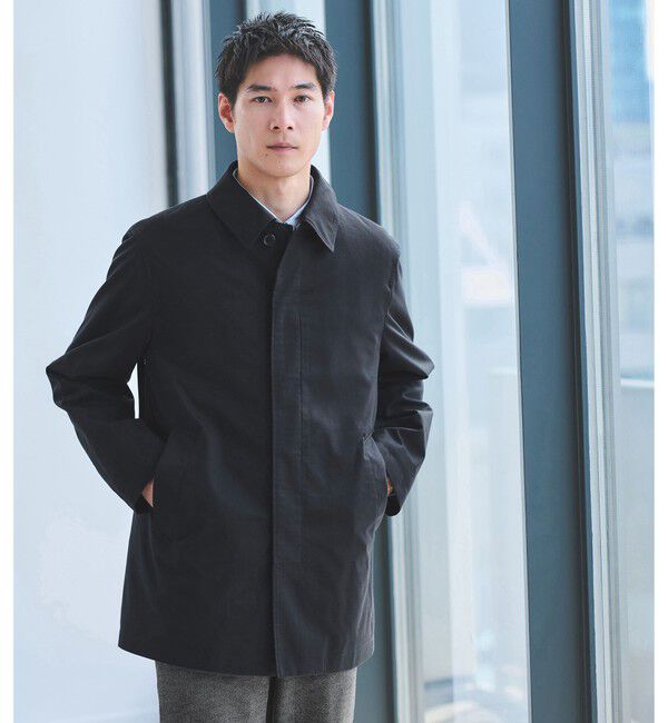 UNITED ARROWS green label relaxing「ルミレットウール TAION フード バルカラーコート -撥水-」|ステンカラーコート|