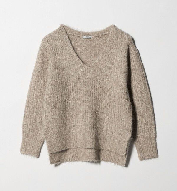 UNITED ARROWS green label relaxing「アルパカブレンド アゼ Vネック プルオーバー ニット」|ニット・セーター|BEIGE