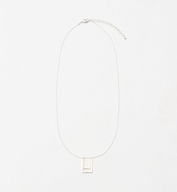 UNITED ARROWS green label relaxing「＜anisotea＞Two スクエア ネックレス」|ネックレス|SILVER