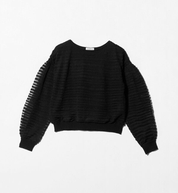 UNITED ARROWS green label relaxing「レイヤー プルオーバー ニット」|ニット・セーター|BLACK