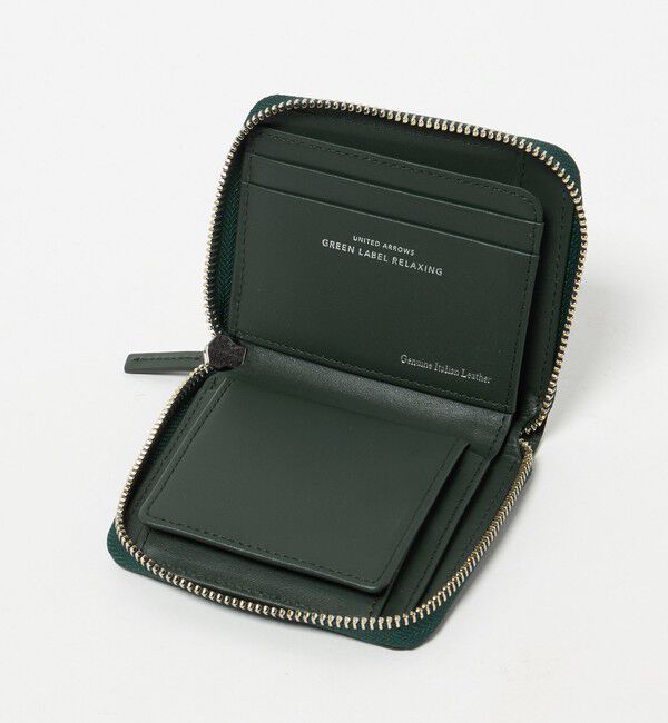 UNITED ARROWS green label relaxing「GLR イタリアンレザー ラウンドジップ ミニウォレット 財布」|財布|