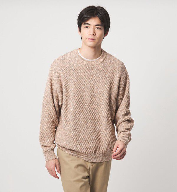 UNITED ARROWS green label relaxing「ミックスカラー クルーネック ニット」|ニット・セーター|ORANGE