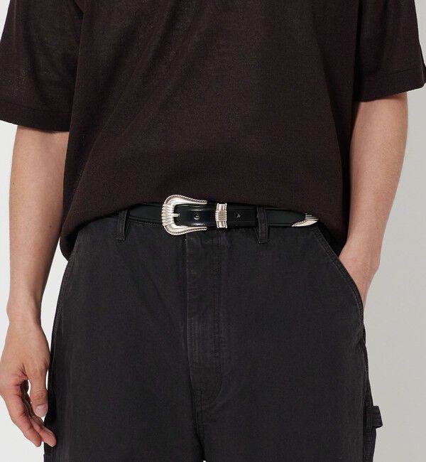 BEAUTY&YOUTH UNITED ARROWS「＜TORY LEATHER＞ CREASED BELT/ベルト」|ベルト|BLACK