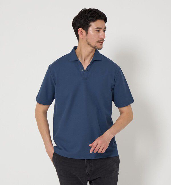 BEAUTY&YOUTH UNITED ARROWS「【WEB限定 WARDROBE SMART】ステイ クリーン ピケ スキッパー ポロシャツ【抗菌・防臭】」|ポロシャツ|