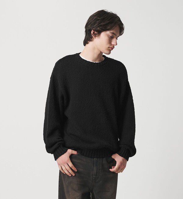 MONKEY TIME「コットン スラブ クルーネック」|ニット・セーター|