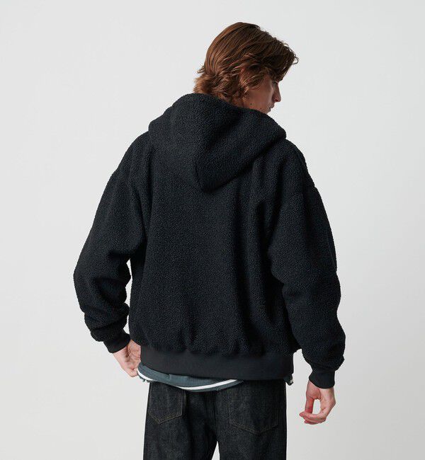 MONKEY TIME「ボアフリース フルジップ フーディー」|カーディガン|