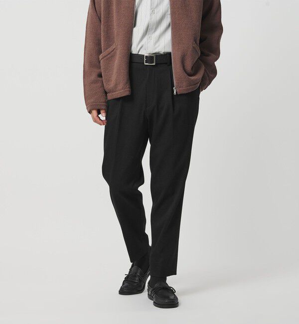 BEAUTY&YOUTH UNITED ARROWS「ツイル 1プリーツ テーパード パンツ NO.5 ヨコストレッチ」|チノ|