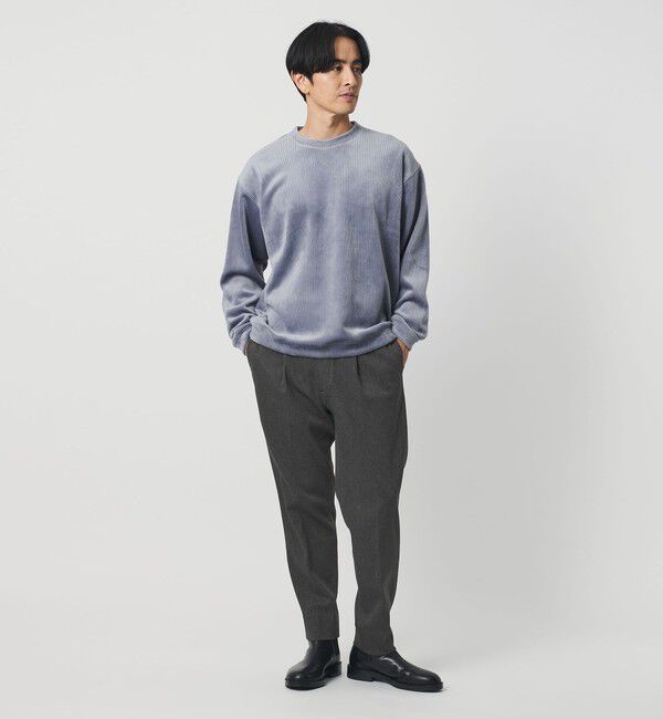 BEAUTY&YOUTH UNITED ARROWS「ツイル 1プリーツ テーパード パンツ NO.5 ヨコストレッチ」|チノ|