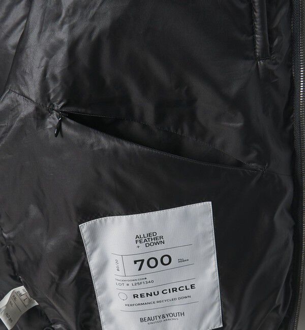 BEAUTY&YOUTH UNITED ARROWS「小松マテーレ スタンドカラー ダウンジャケット 700FP 撥水機能」|ダウン|