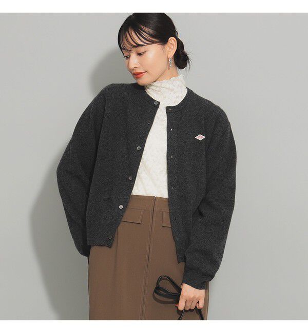 Ray BEAMS 「DANTON / ラムウール クルーネック カーディガン」|カーディガン|