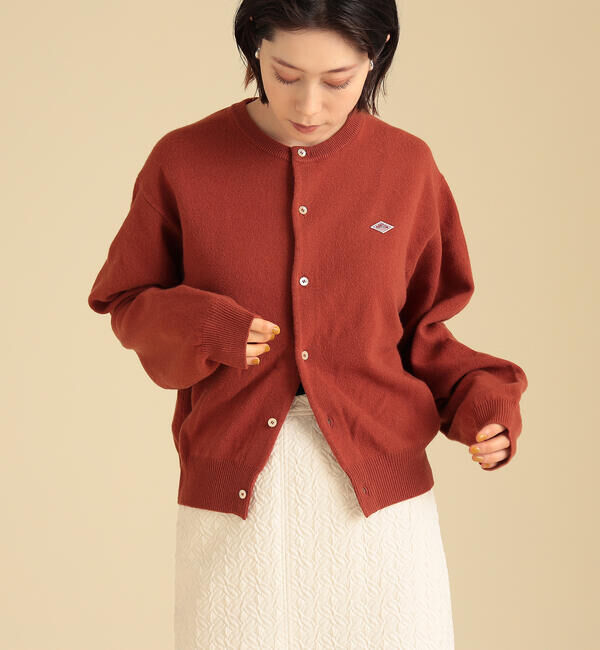 Ray BEAMS 「DANTON / ラムウール クルーネック カーディガン」|カーディガン|