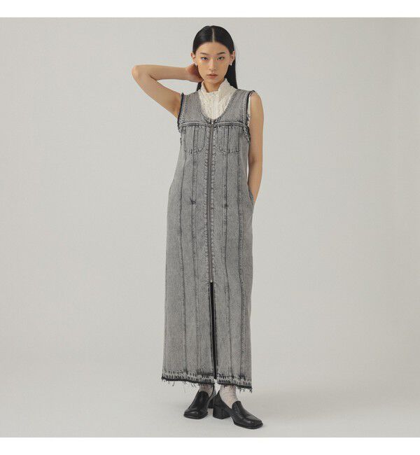 Ray BEAMS 「デニム ジップ タイト ワンピース」|ワンピース|