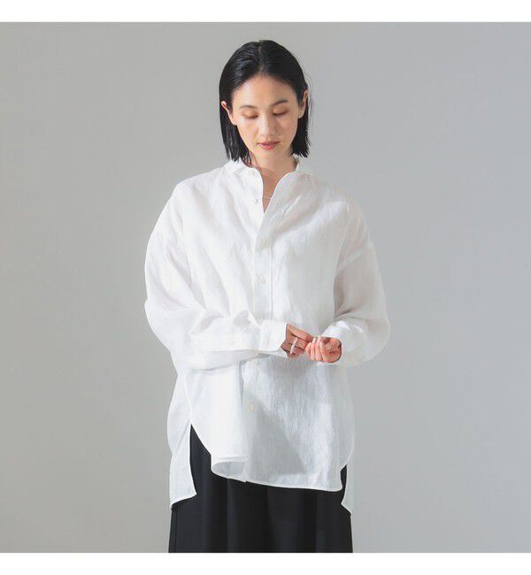 Demi-Luxe BEAMS 「TICCA / リネン スクエア ビッグシャツ」|シャツ・ブラウス|