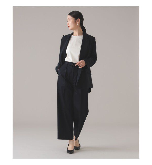 Demi-Luxe BEAMS 「Oggi &times; Demi-Luxe BEAMS / コットン ベルテッドパンツ」|チノ|