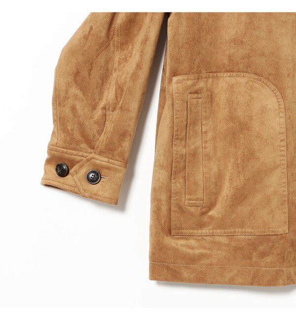 Ray BEAMS 「フェイク スエード ハーフ コート」|ダッフルコート|