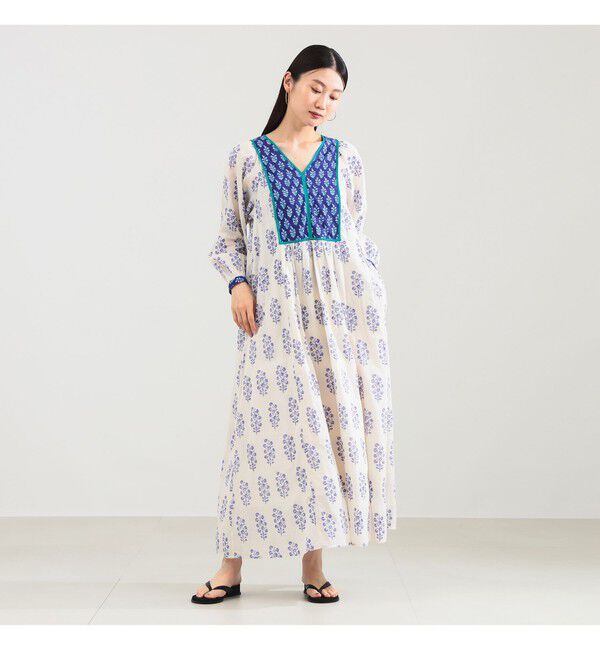 Demi-Luxe BEAMS 「ne Quittez pas / エスニック ギャザー ワンピース」|ワンピース|