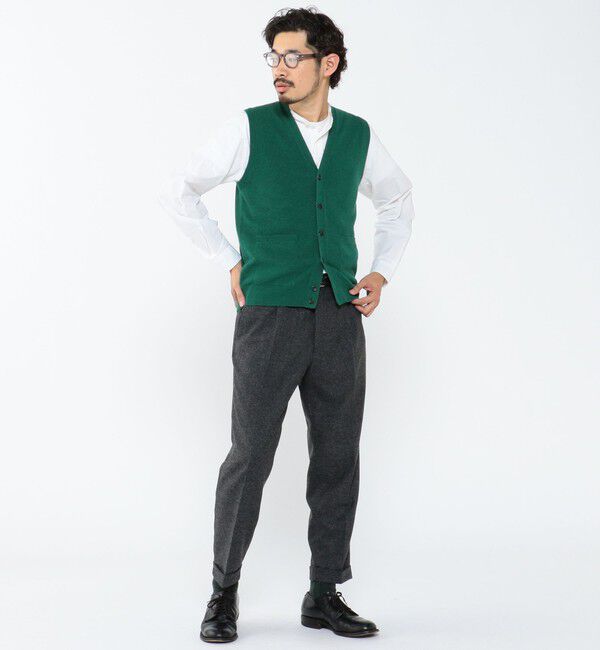 BEAMS PLUS「BEAMS PLUS / Button Knit Vest Solid」|ニット・セーター|