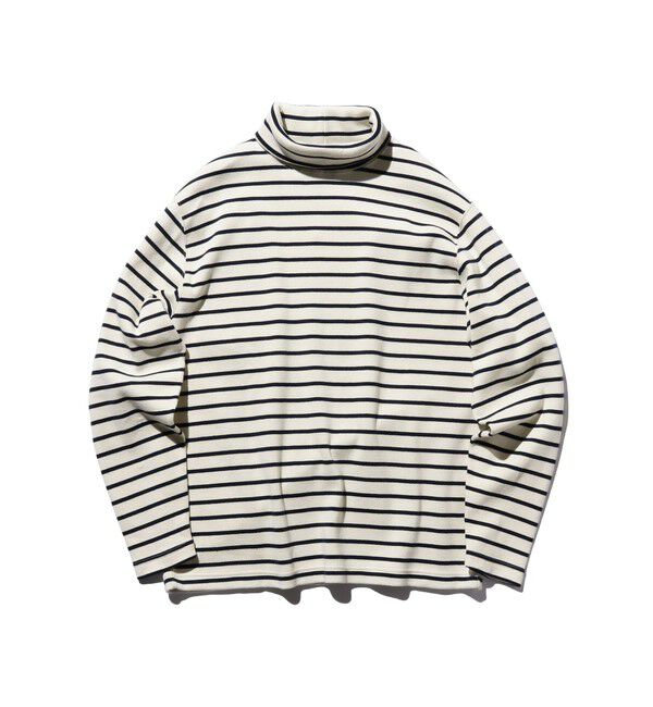 BEAMS PLUS「フライス ストライプ ハイネック」|Tシャツ・カットソー|OFF_WHT