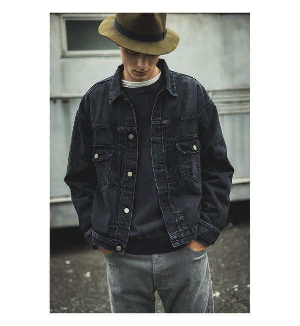 BEAMS PLUS「【別注】REMI RELIEF / Trucker Jacket 2nd Type」|ブルゾン・スタジャン|BLACK