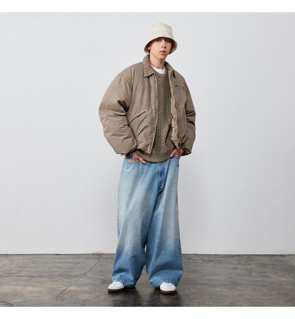 BEAMS「ワイドストレート バルーン デニムパンツ」|デニム|