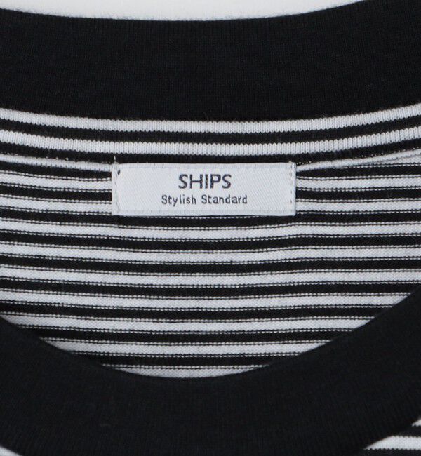SHIPS「SHIPS: 抗菌・防臭 NANO-FINE（R） ハイゲージ コットン ボーダー  Tシャツ」|Tシャツ・カットソー|