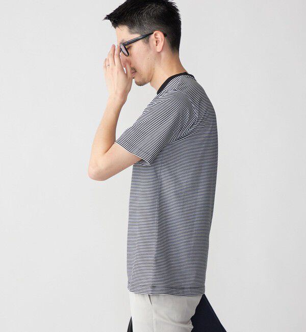 SHIPS「SHIPS: 抗菌・防臭 NANO-FINE（R） ハイゲージ コットン ボーダー  Tシャツ」|Tシャツ・カットソー|