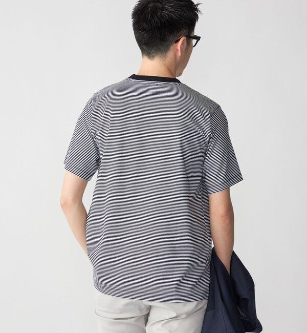 SHIPS「SHIPS: 抗菌・防臭 NANO-FINE（R） ハイゲージ コットン ボーダー  Tシャツ」|Tシャツ・カットソー|