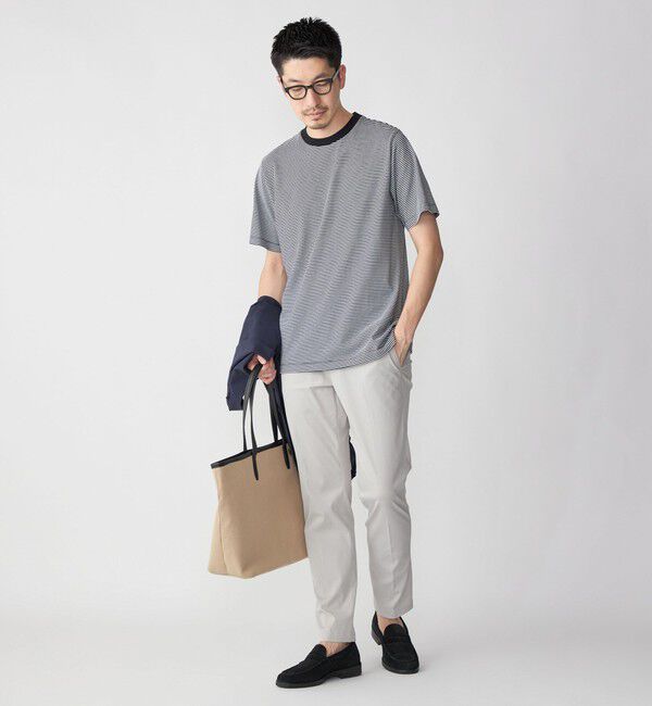 SHIPS「SHIPS: 抗菌・防臭 NANO-FINE（R） ハイゲージ コットン ボーダー  Tシャツ」|Tシャツ・カットソー|