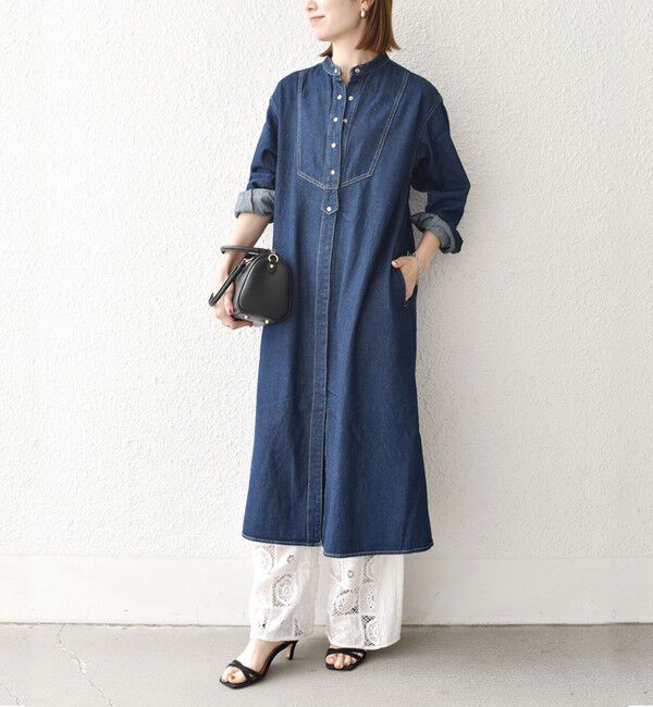SHIPS any「SHIPS any:〈洗濯機可能〉デニム ブザム シャツ ワンピース［SHIPS any DENIM］」|ワンピース|
