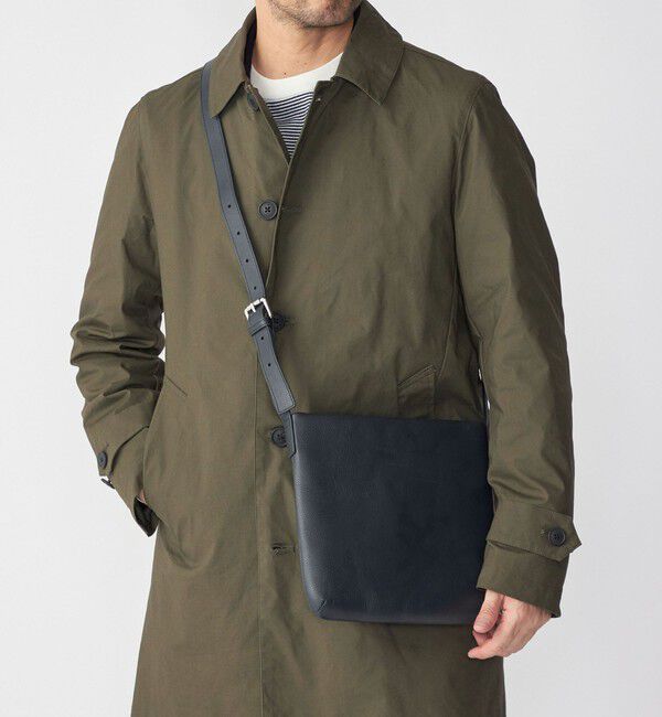 SHIPS「SHIPS: スマート レザー ショルダーバッグ」|ショルダー・メッセンジャー|ネイビー