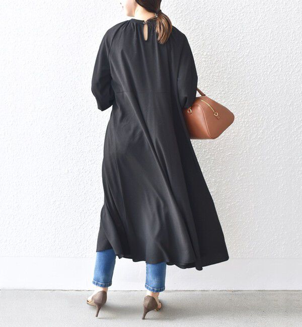 SHIPS for women「《一* 〈洗濯機可能〉ジョーゼットリブ切替ロングスリーブワンピース◇」|ワンピース|