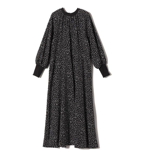 SHIPS for women「《一* 〈洗濯機可能〉ジョーゼットリブ切替ロングスリーブワンピース◇」|ワンピース|