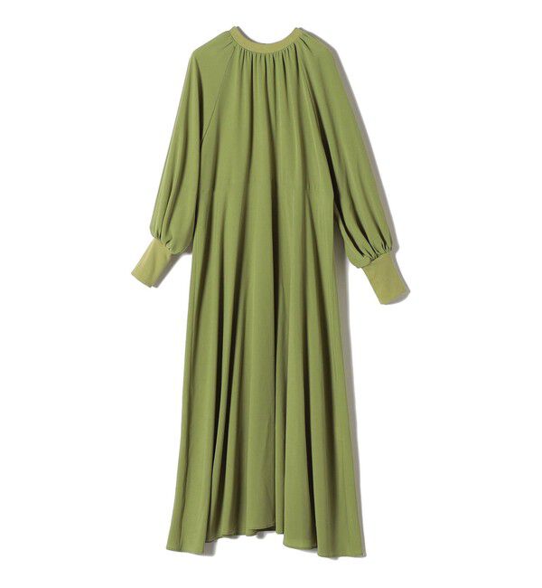 SHIPS for women「《一* 〈洗濯機可能〉ジョーゼットリブ切替ロングスリーブワンピース◇」|ワンピース|