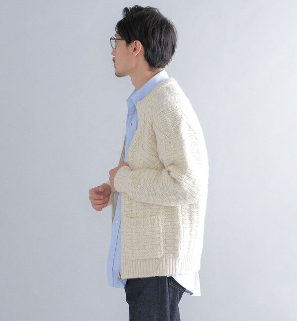 SHIPS「【SHIPS別注】BATONER: スプレッド アラン ジップ カーディガン」|カーディガン|