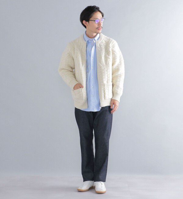SHIPS「【SHIPS別注】BATONER: スプレッド アラン ジップ カーディガン」|カーディガン|