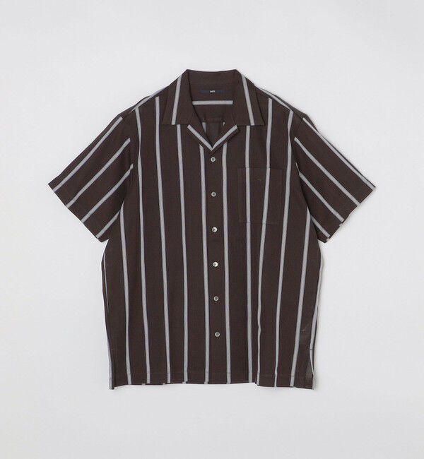 SHIPS「SHIPS: シルケット ラッセル ストライプ オープンカラー シャツ」|シャツ・ブラウス|