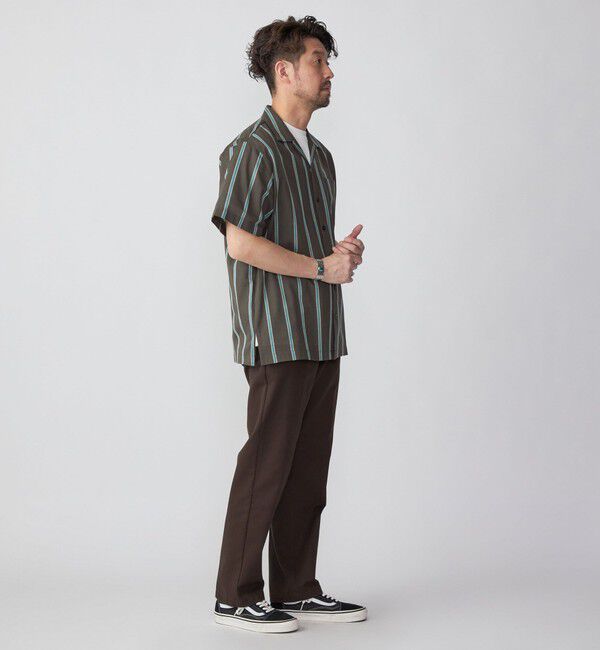 SHIPS「SHIPS: シルケット ラッセル ストライプ オープンカラー シャツ」|シャツ・ブラウス|
