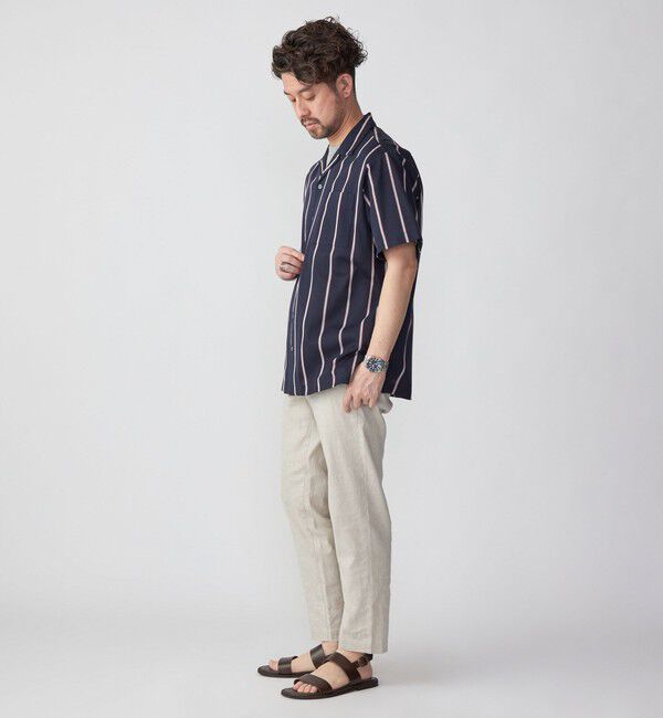 SHIPS「SHIPS: シルケット ラッセル ストライプ オープンカラー シャツ」|シャツ・ブラウス|